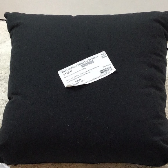 Robert May white terrier woven pillow - Picture 4 of 9